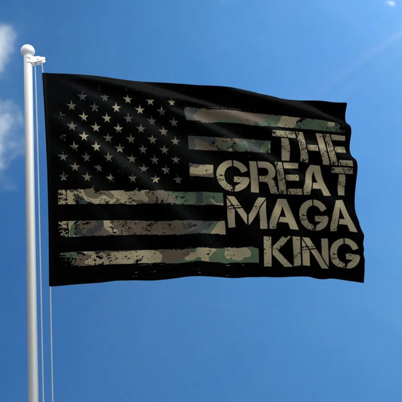 The Great Ultra Maga King Patriotic House Flag Republican Garden Flag For Trump Support Family On 4th Of July Independence Day Flag 