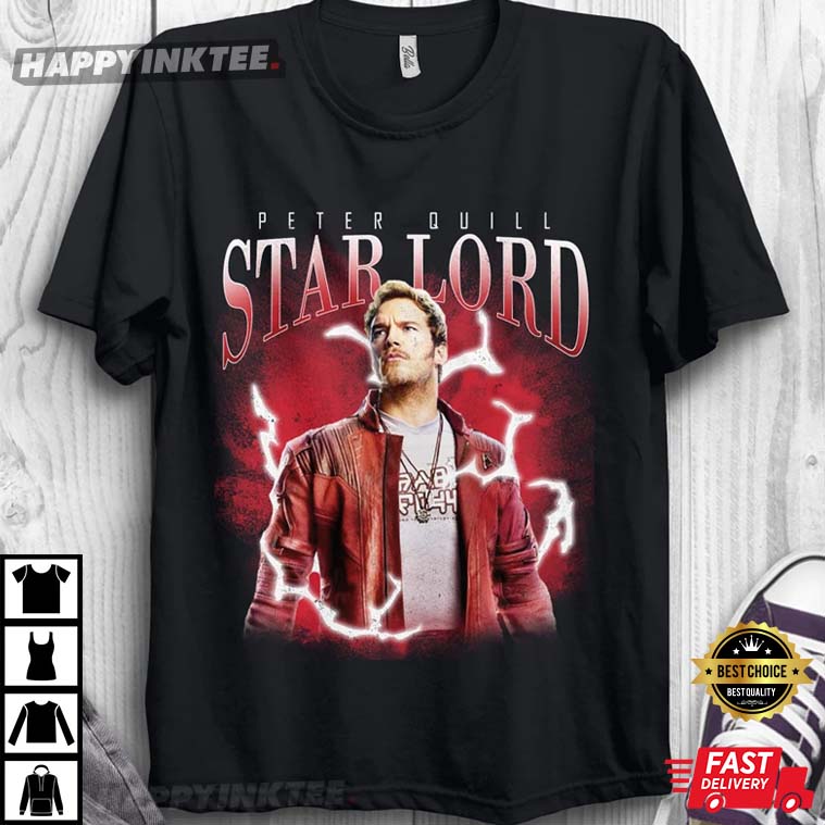 Marvel Guardians Of The Galaxy Star Lord Portrait T-Shirt Marvel Guardians Of The Galaxy Star Lord Portrait T-Shirt