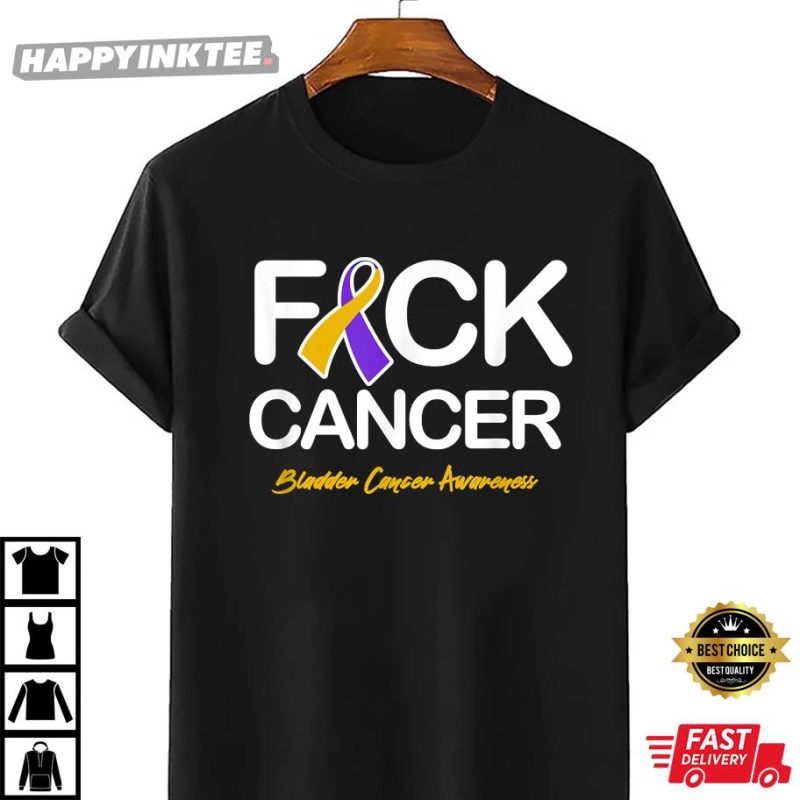Bladder Cancer Shirts Fck Cancer Awareness T-Shirt