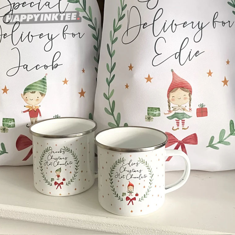 Christmas Eve, Personalised Kids Christmas Hot Chocolate Gift Mug