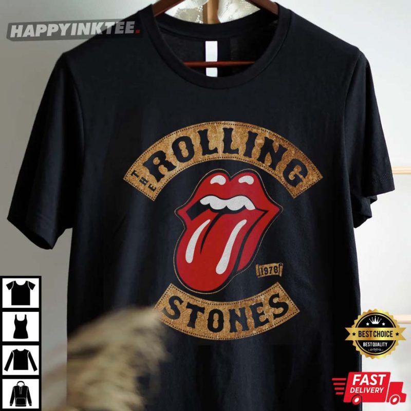 Maglietta Rolling Stones 1978 T-shirt Ufficiale Rolling Stones 1978 Tour Tongue - Nera, Nuova Con Etichette, Unisex Adulti Maglietta Band Musicale Rolling Stones - Foto 3