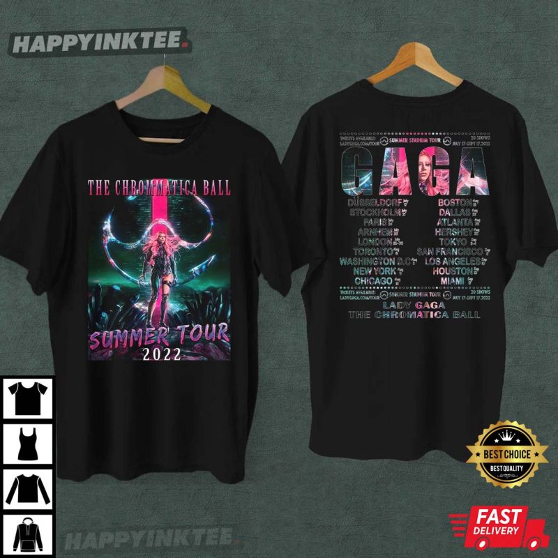 Lady Gaga The Chromatica Ball Tour 2022 Merch T-Shirt