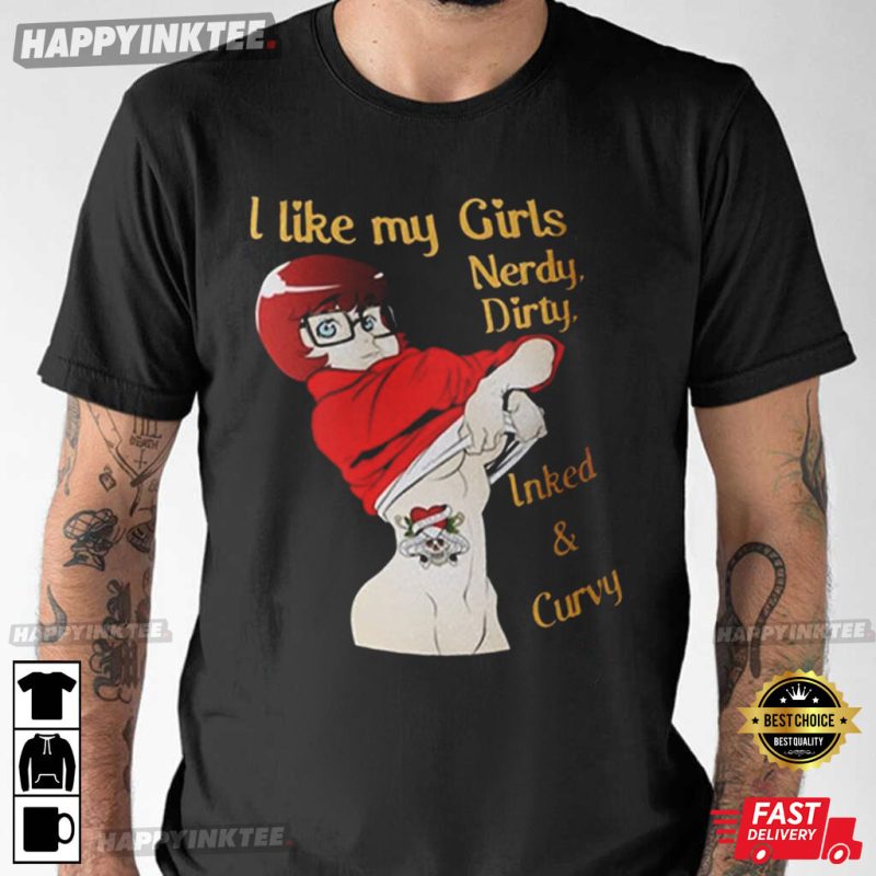 Nerdy Dirty Inked And Curvy Velma Tattoo TShirt