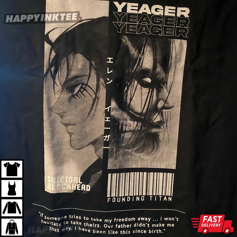 Eren Yeager Attack On Titan Anime T-Shirt Eren Yeager Attack On Titan Anime T-Shirt