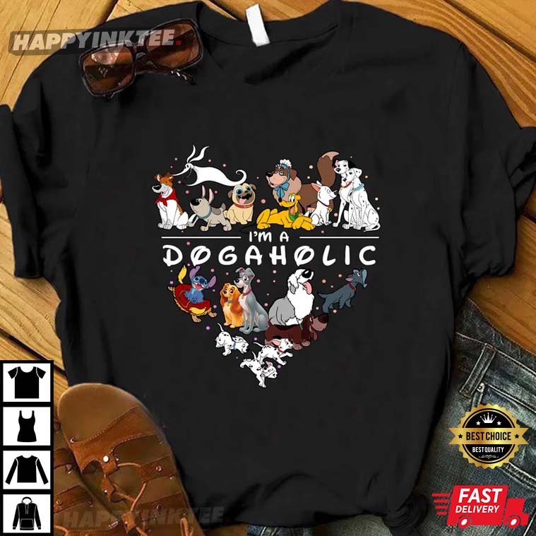 Disney Dogaholic Lady Dog T-Shirt Disney Dogaholic Lady Dog T-Shirt
