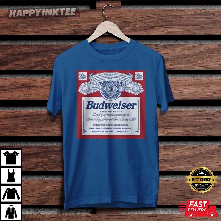 Officially Licensed Budweiser Beer T-Shirt Officially Licensed Budweiser Beer T-Shirt