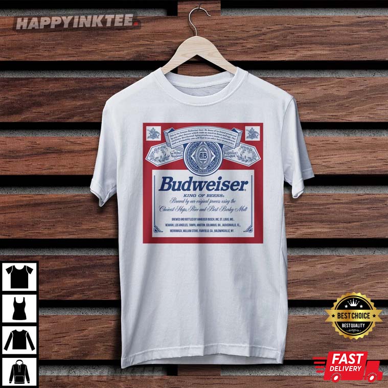 Officially Licensed Budweiser Beer T-Shirt Officially Licensed Budweiser Beer T-Shirt