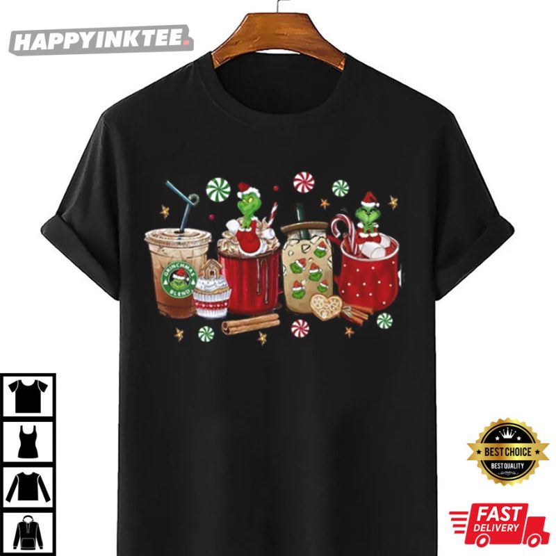 Grinch Coffee Customized Christmas T Shirt 3