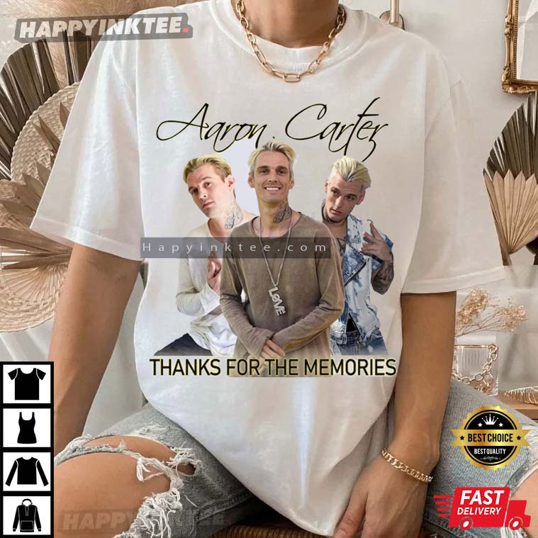 Aaron Carter RIP Thanks For The Memories T Shirt 4