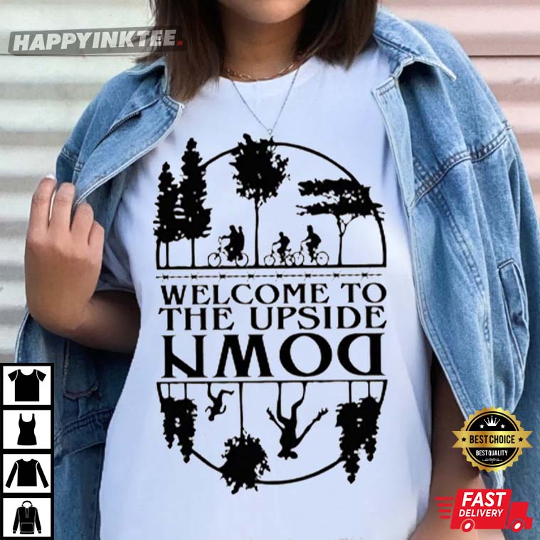 Maglietta Stranger Things Ufficiale - Upside Down Pocket - T-shirt Donna A Maniche Corte, Stampa Esclusiva