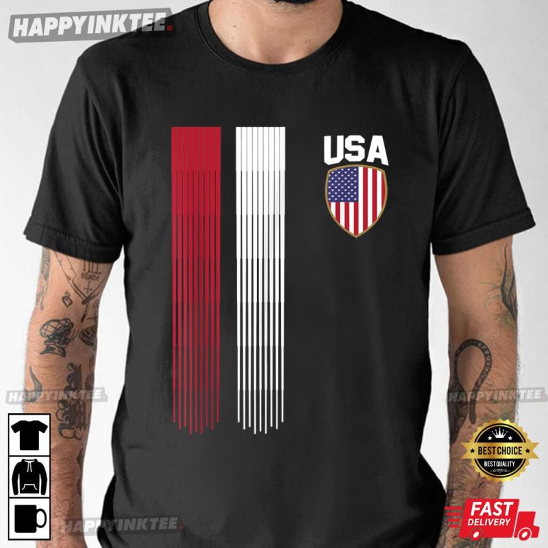 National America Flag USA Football Fan TShirt