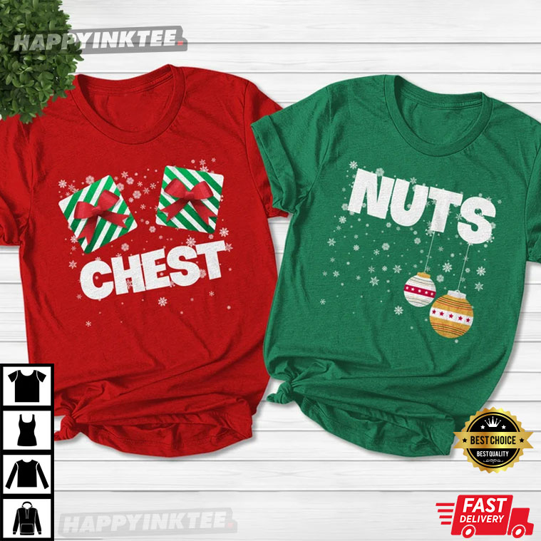 Chest Nuts Couples Merry Christmas Matching Couple Shirts 2