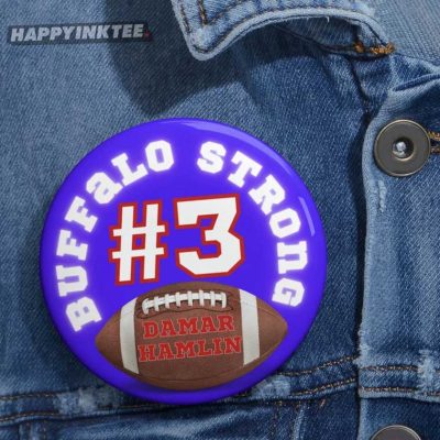 Buffalo Strong Damar Hamlin Pin Button