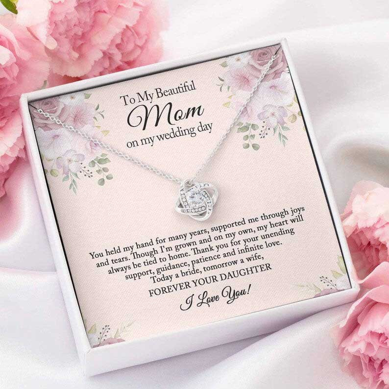 Mother Of The Bride Gift To My Mom on My Wedding Day Necklace 1