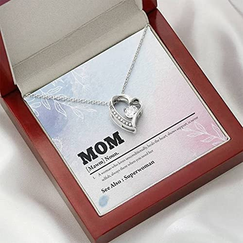 To My Mother Definition Message Card Forever Love Necklace 3