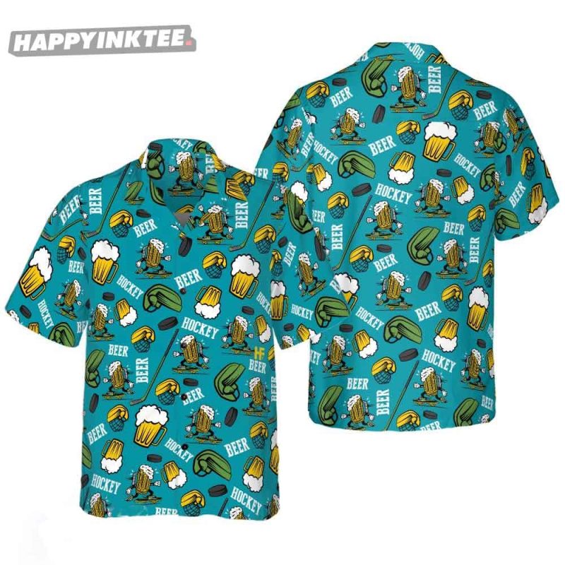 Beer And Hockey Hawaiian Shirt (4)