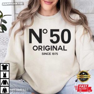 50th Birthday Custom No. Year Gift For Women T Shirt (3)