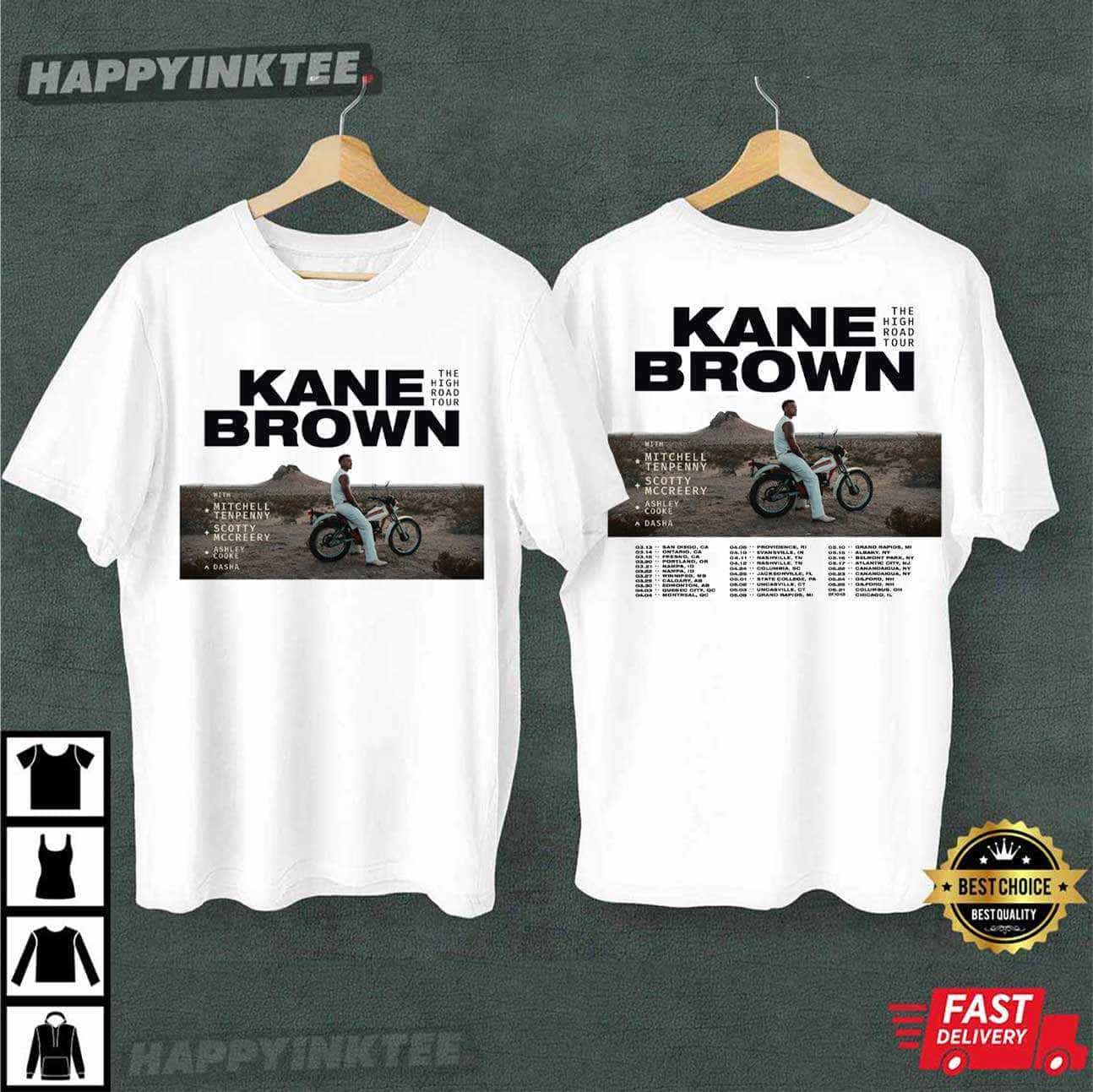 Kane Brown The High Road Tour 2025 T-Shirt Kane Brown The High Road Tour 2025 T-Shirt