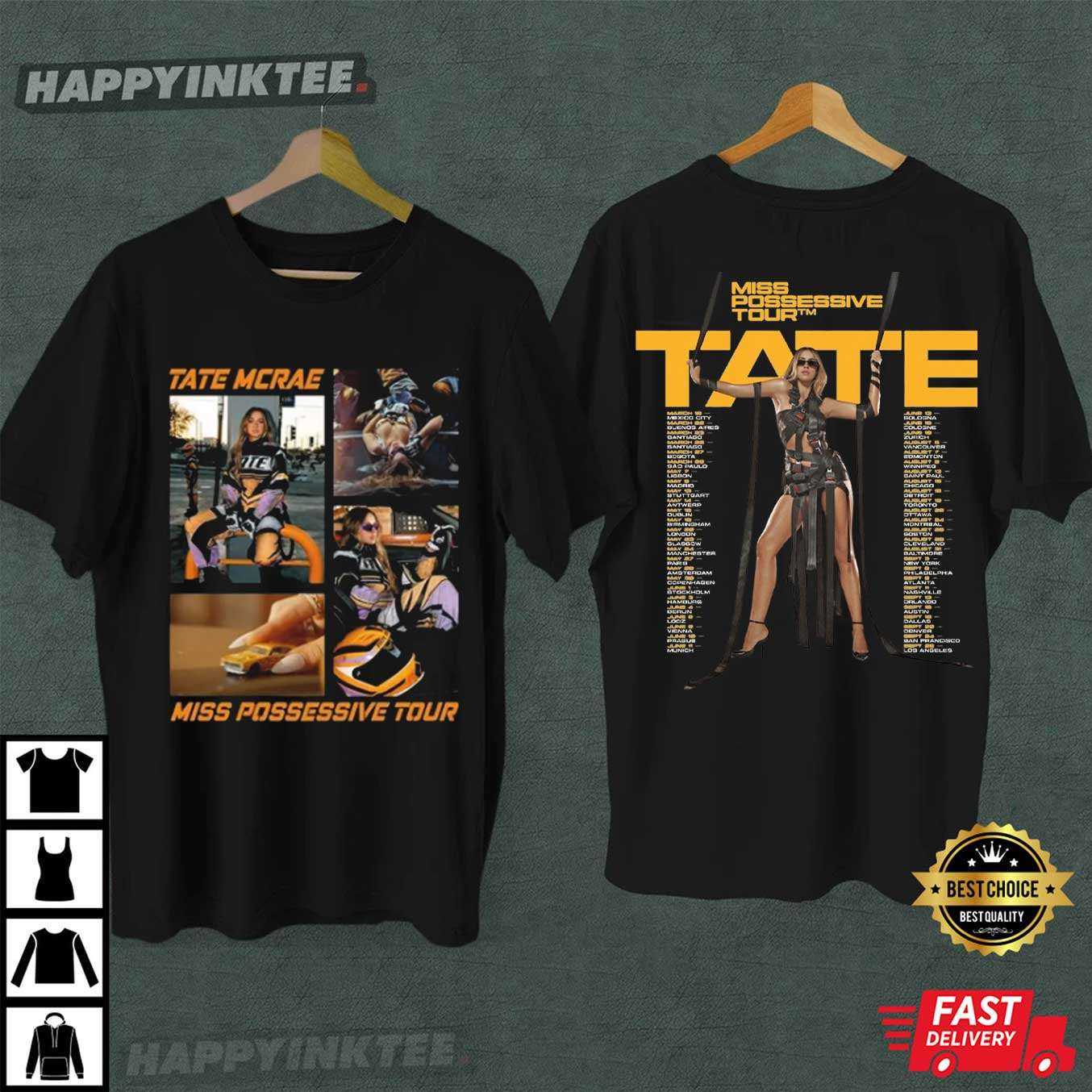 Tate McRae Miss Possessive Tour 2025 Merch T-Shirt