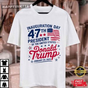 Donald Trump Inauguration Day 2025 47th US President T Shirt (1)