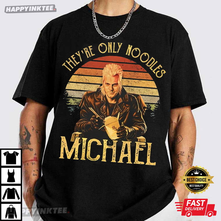 The Lost Boys They're Only Noodles Michael Horror Film T-Shirt The Lost Boys They're Only Noodles Michael Horror Film T-Shirt