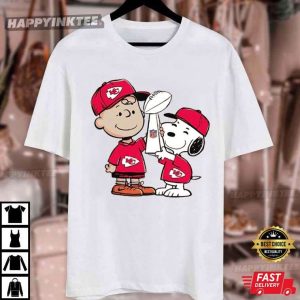 Kansas City Chiefs Champions Trophy Snoopy And Charlie Brown T Shirt (3)