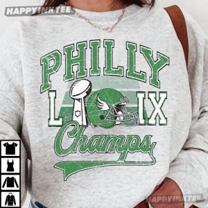 Philly 2025 Champions Super Bowl LIX Eagles Football T Shirt (1)