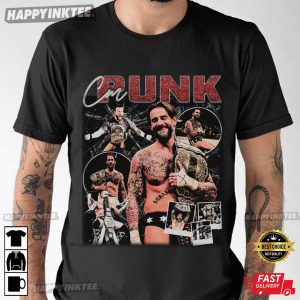 CM Punk WWE Bootleg Style T Shirt
