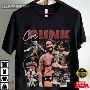 CM Punk WWE Bootleg Style T Shirt