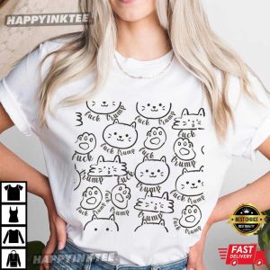 Cat Fuck Trump Anti Trump T-Shirt