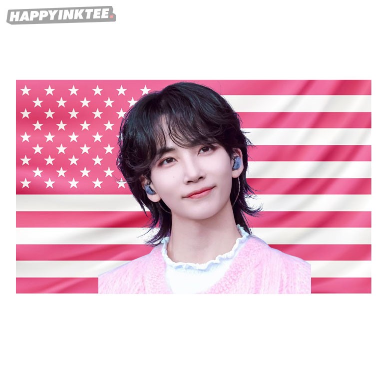 Seventeen Jeonghan Pink American Flag Wall Tapestry Seventeen Jeonghan Pink American Flag Wall Tapestry