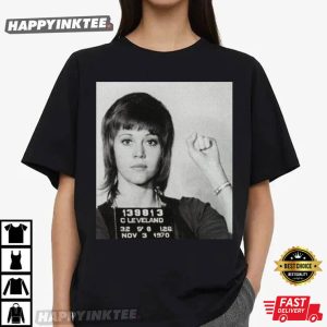 Jane Fonda Mug Shot Vintage T-Shirt