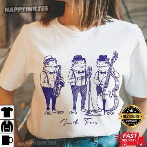 Smooth Tunes Frog Musicians Jazz Band Funny Meme T Shirt (4)