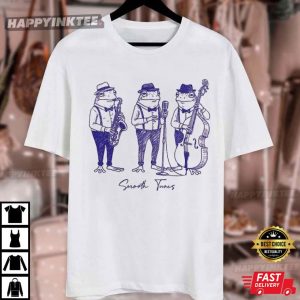 Smooth Tunes Frog Musicians Jazz Band Funny Meme T Shirt (2)