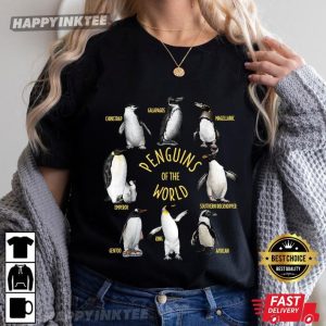 All Types Of Penguins Of The World Penguin Lover Gift T Shirt (5)