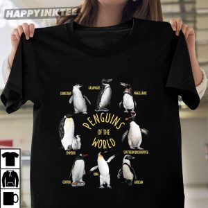 All Types Of Penguins Of The World Penguin Lover Gift T Shirt (2)