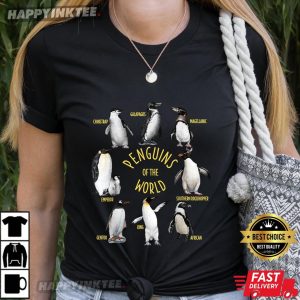 All Types Of Penguins Of The World Penguin Lover Gift T Shirt (3)