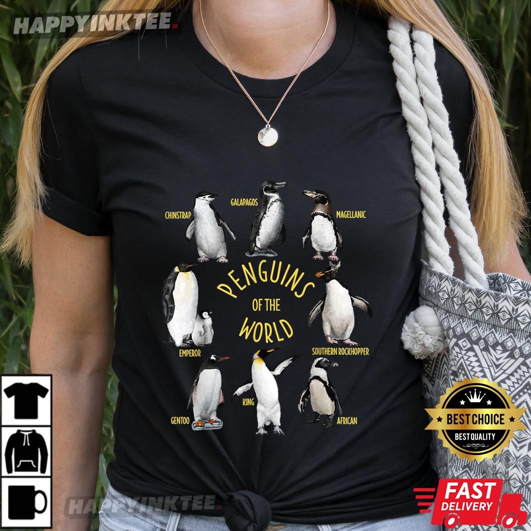 All Types Of Penguins Of The World Penguin Lover Gift T-Shirt All Types Of Penguins Of The World Penguin Lover Gift T-Shirt