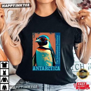 Antarctica The International Continent Penguin Lovers T Shirt (1)