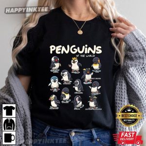 Penguins Of The World Cute Penguins Lovers T-Shirt