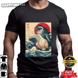 Pengzilla Japanese Art Funny Gift For Penguin Lovers T-Shirt