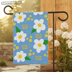 Subtle Daisy Spring Fuck Trump Funny Politics Flag (3)