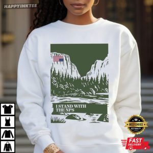I Stand With The NPS National Park US Flag T Shirt (1)
