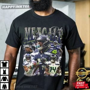 DK Metcalf Seattle Seahawks Vintage Bootleg Style NFL T-Shirt