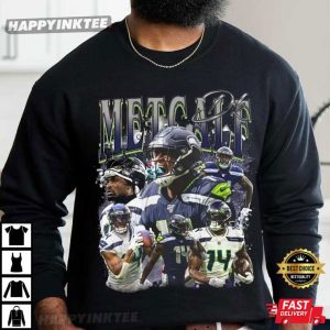 DK Metcalf Seattle Seahawks Vintage Bootleg Style NFL T Shirt (1)