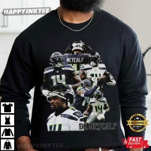 DK Metcalf Vintage Bootleg Fans Gifts NFL T Shirt (2)