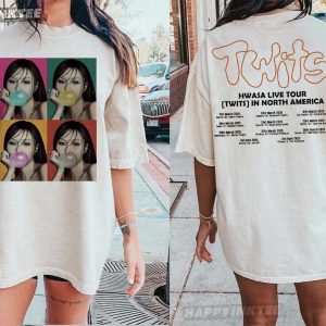 Hwasa 2025 Live Tour Twits In North America Kpop Music T-Shirt