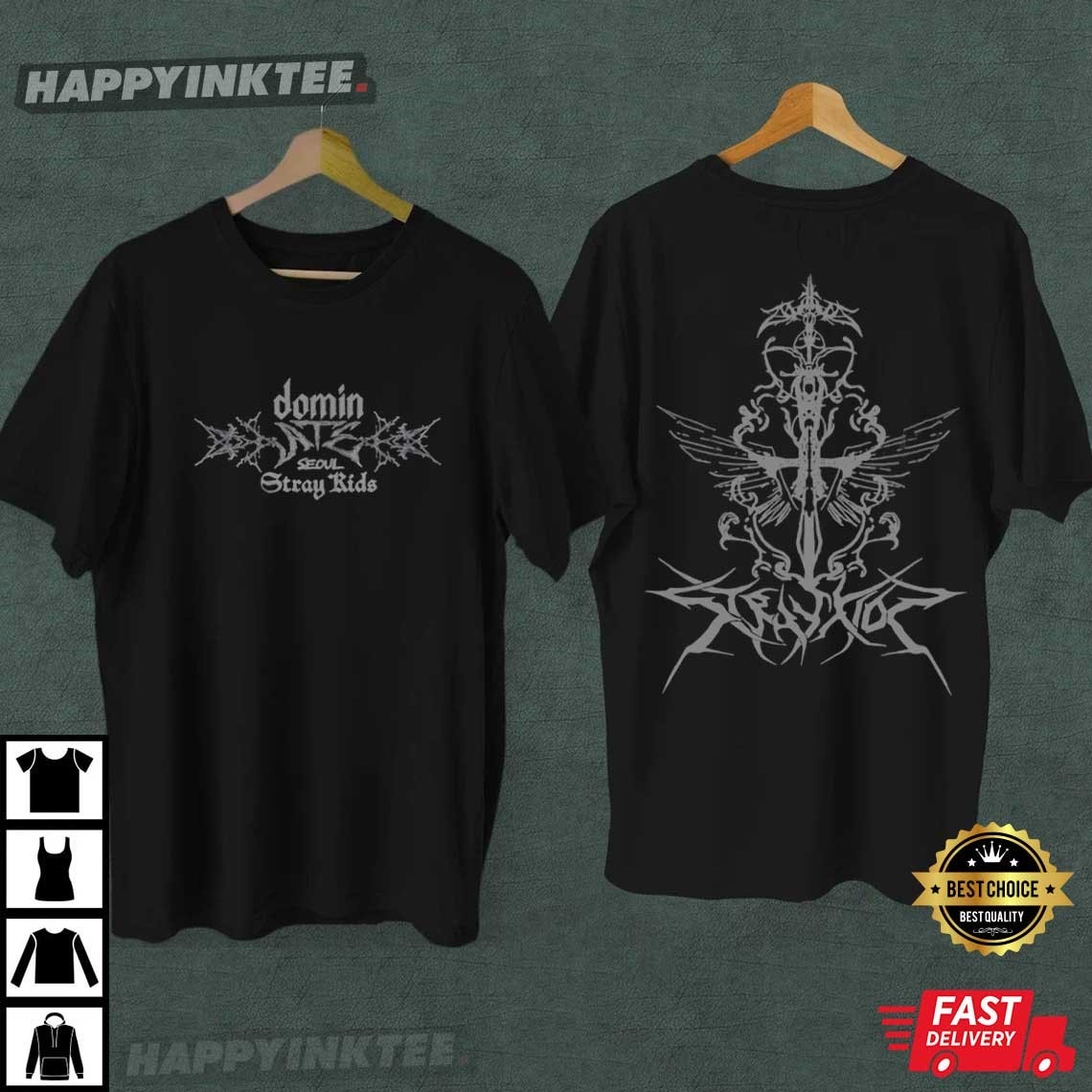 Stray Kids World Tour DominATE Seoul Kpop Music T-Shirt Stray Kids World Tour DominATE Seoul Kpop Music T-Shirt