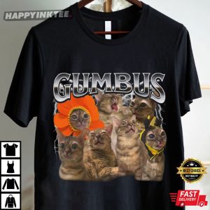 Gumbus Cat Funny Meme Bootleg Style T Shirt (2)
