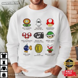 Mario Kart Power Ups Items Super Mario Gamer T Shirt (1)